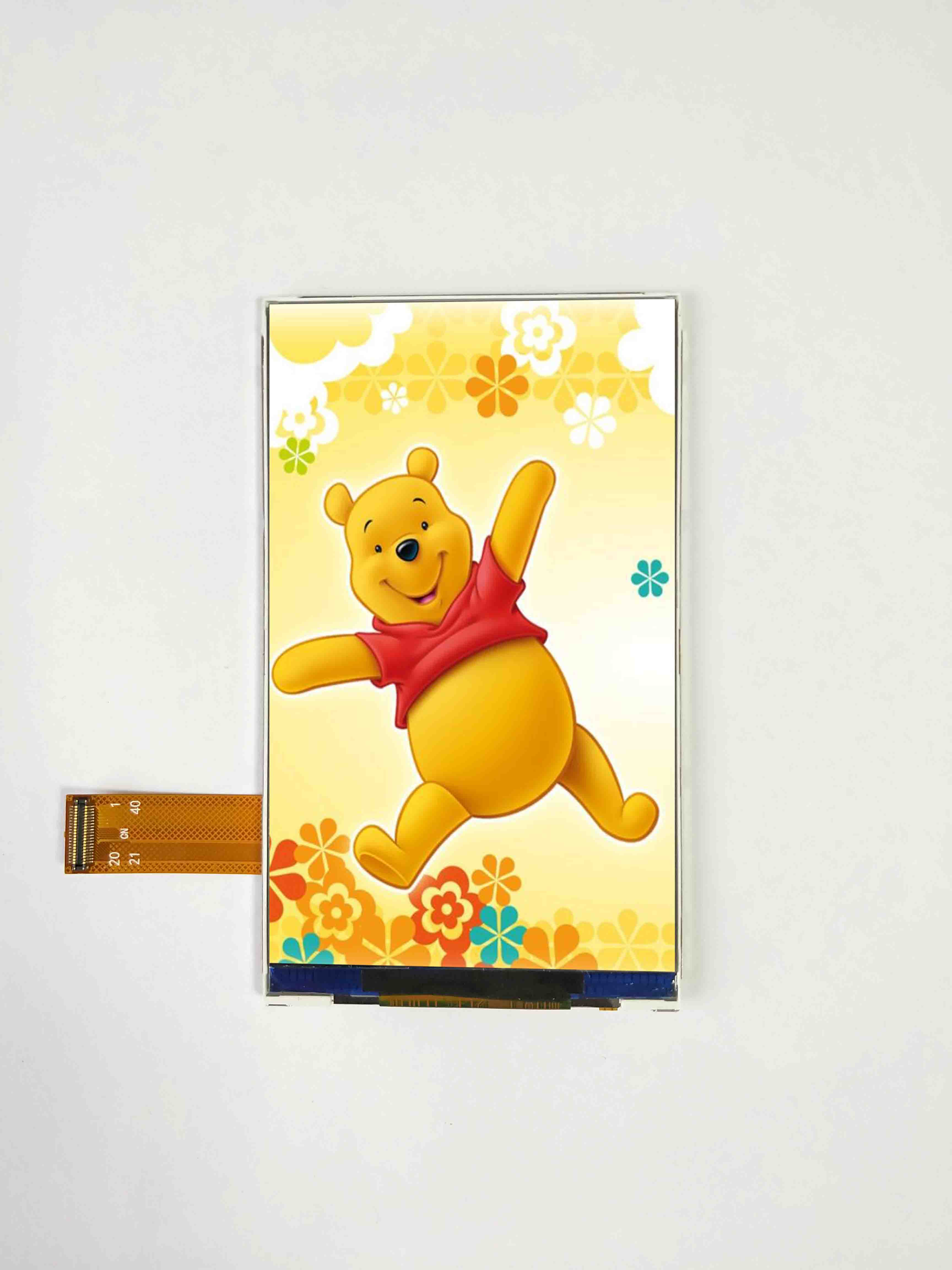 3,97 polegadas Incell LCD com 480*800 Resolução e suporte da interface SPI/MCU