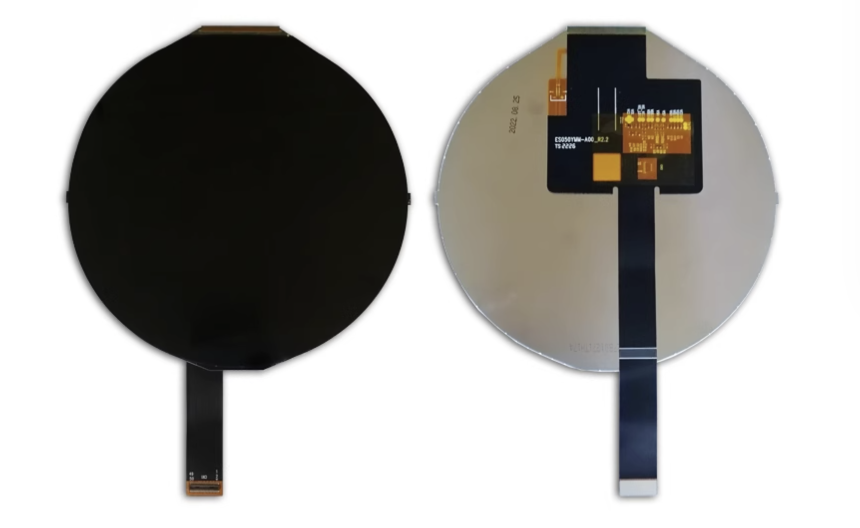 Tela LCD redonda de 5 polegadas 1080*1080, interface MIPI com montagem de tela de toque capacitiva de vários pontos GT911